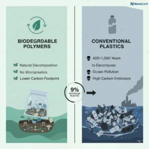 Difference between biodegradable polymers and conventional plastics